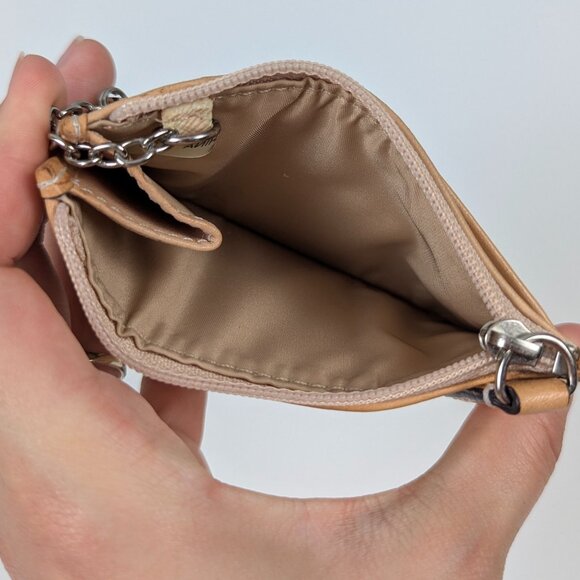 Coach | Tan Multicolor Signature Canvas Leather Wristlet ID Holder Keychain - Picture 4 of 4